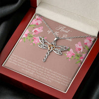 Load image into Gallery viewer, Aunt of the Bride Gifts, Our Love For Each Other Grows, Dragonfly Necklace For Women, Wedding Day Thank You Ideas From Bride
