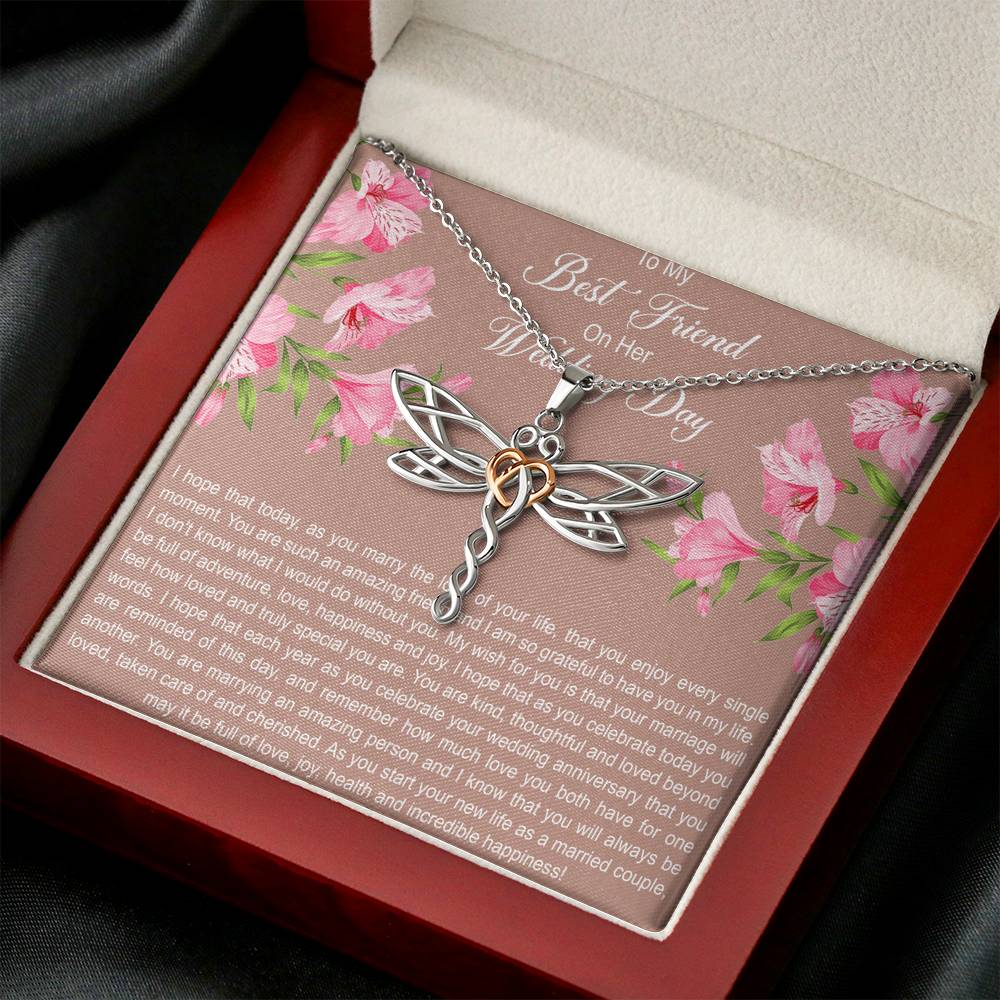 Bride Gifts, I Hope You Enjoy Every Single Moment, Dragonfly Necklace For Women, Wedding Day Thank You Ideas From Best Friend