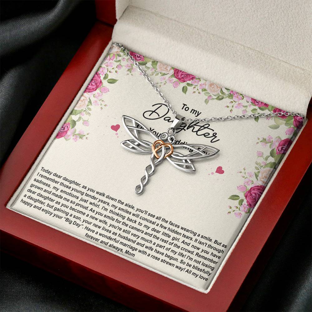 To My Bride Gifts, Enjoy Your Big Day, Dragonfly Necklace For Women, Wedding Day Thank You Ideas From Mom