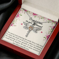 Load image into Gallery viewer, Retirement Gifts, Fruit of Your Labor, Happy Retirement Dragonfly Necklace For Women, Retirement Party Favor From Friends Coworkers
