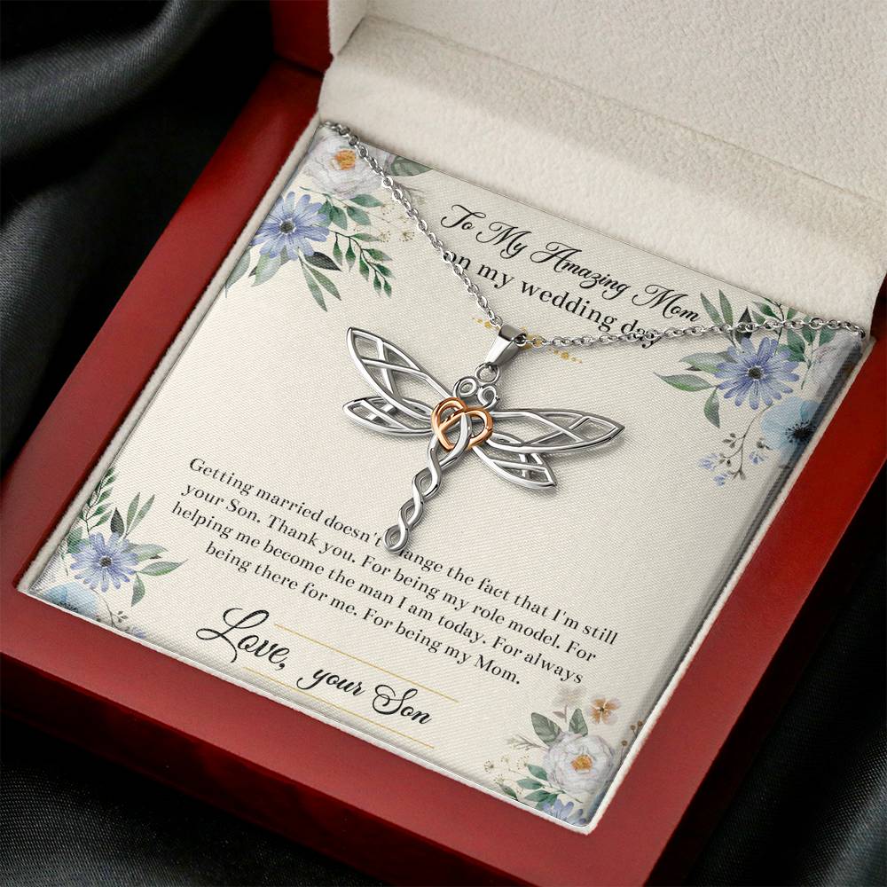 Mom Of The Groom Gifts, I'm Still Your Son, Dragonfly Necklace For Women, Wedding Day Thank You Ideas From Groom