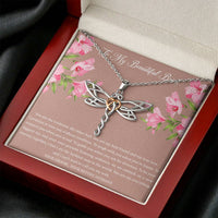 Load image into Gallery viewer, To My Bride Gifts, You Are My Soulmate My Other Half, Dragonfly Necklace For Women, Wedding Day Thank You Ideas From Groom

