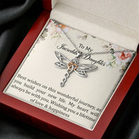 Load image into Gallery viewer, To My Bride  Gifts, Best Wishes, Dragonfly Necklace For Women, Wedding Day Thank You Ideas From Mom
