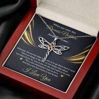 Load image into Gallery viewer, To My Girlfriend, When You Wear This Promise Necklace, Dragonfly Necklace For Women, Anniversary Birthday Gifts From Boyfriend
