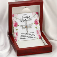 Load image into Gallery viewer, To My Stepdaughter Gifts, For Us To Have Each Other, Dragonfly Necklace For Women, Birthday Present Idea From Stepmom Stepdad
