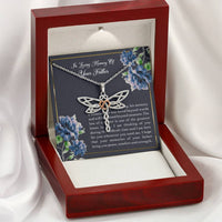 Load image into Gallery viewer, Loss of Father Gifts, In Loving Memory, Sympathy Dragonfly Necklace For Loss of Father, Memorial Sorry For Your Loss Present
