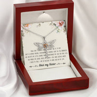 Load image into Gallery viewer, To My Sister Gifts, I Am Blessed To Have Her In My Life, Dragonfly Necklace For Women, Birthday Present Ideas From Sister Brother
