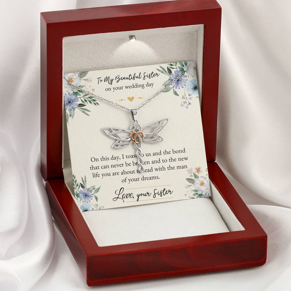 Bride Gifts, On This Day, Dragonfly Necklace For Women, Wedding Day Thank You Ideas From Sister
