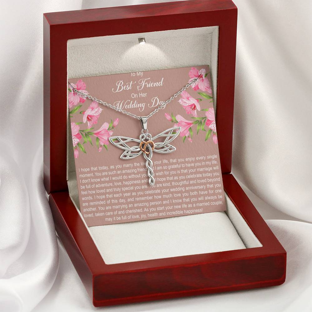 Bride Gifts, I Hope You Enjoy Every Single Moment, Dragonfly Necklace For Women, Wedding Day Thank You Ideas From Best Friend