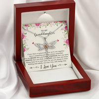 Load image into Gallery viewer, To My Granddaughter Gifts, If Tomorrow We’re Not Together, Dragonfly Necklace For Women, Birthday Present Idea From Grandma Grandpa
