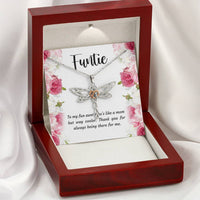 Load image into Gallery viewer, To My Aunt Gifts, Funtie, Dragonfly Necklace For Women, Aunt Birthday Present From Niece Nephew
