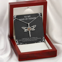 Load image into Gallery viewer, To My Maid of Honor Gifts, I Could Never Say I Do Without You, Dragonfly Necklace For Women, Wedding Day Thank You Ideas From Bride
