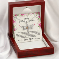 Load image into Gallery viewer, To My Badass Daughter Gifts, When It&#39;s Too Hard To Look Back, Dragonfly Necklace For Women, Birthday Present Idea From Mom
