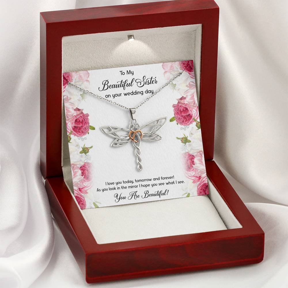 Bride Gifts, You Are Beautiful, Dragonfly Necklace For Women, Wedding Day Thank You Ideas From Sister