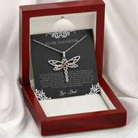 Load image into Gallery viewer, To My Daughter  Gifts, You Are My Greatest Gift, Dragonfly Necklace For Women, Birthday Present Idea From Dad

