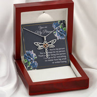Load image into Gallery viewer, To My Girlfriend, You Are My Person, Dragonfly Necklace For Women, Anniversary Birthday Gifts From Boyfriend
