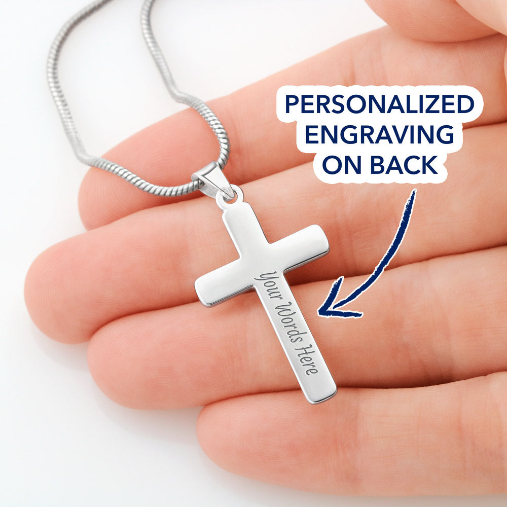 New Mom Cross Necklace - For This Child I Have Prayed | Pregnancy Gift
