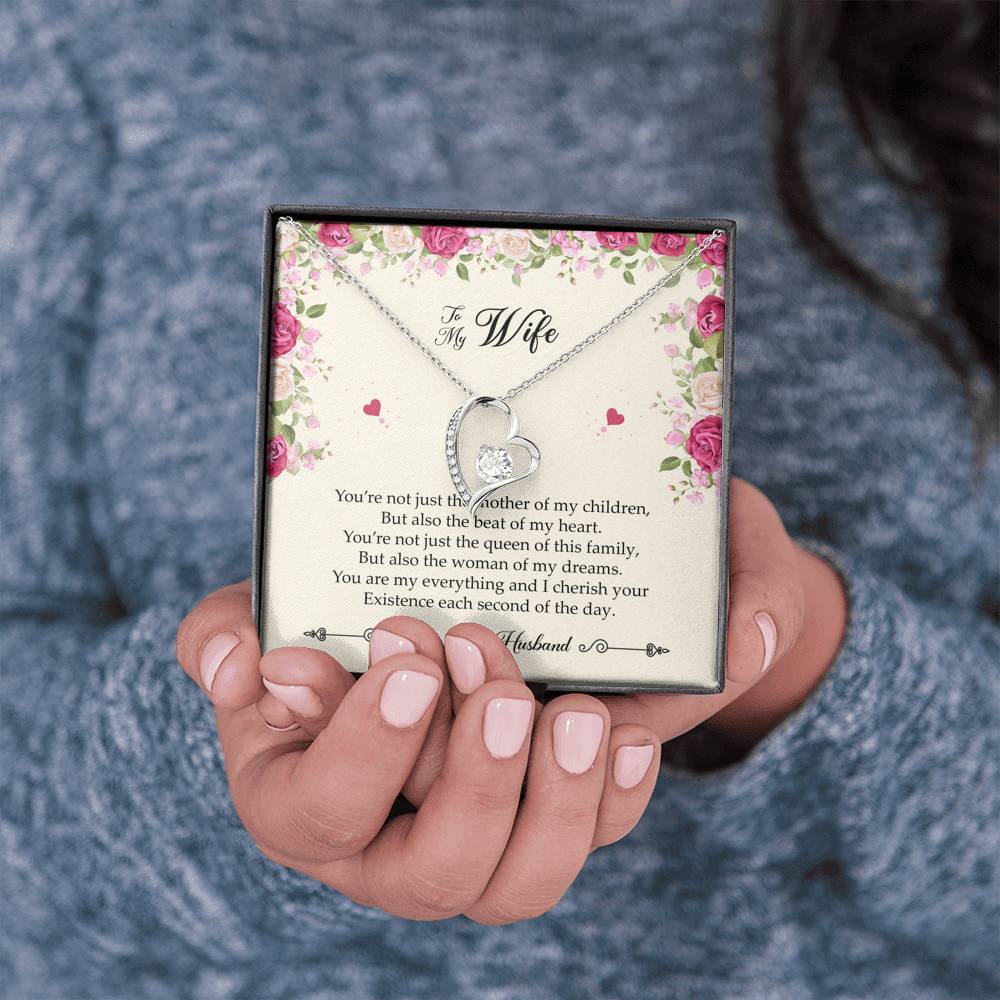 To My Wife, You Are My Everything, Forever Love Heart Necklace For Women, Anniversary Birthday Gifts From Husband