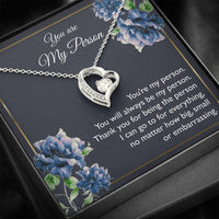 Load image into Gallery viewer, To My Girlfriend, You Are My Person, Forever Love Heart Necklace For Women, Anniversary Birthday Gifts From Boyfriend
