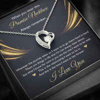 Load image into Gallery viewer, To My Girlfriend, When You Wear This Promise Necklace, Forever Love Heart Necklace For Women, Anniversary Birthday Gifts From Boyfriend
