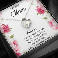 Load image into Gallery viewer, To My Mom Gifts, Thank You For Standing By My Side, Forever Love Heart Necklace For Women, Birthday Mothers Day Present From Son Daughter
