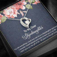 Load image into Gallery viewer, To My Stepdaughter Gifts, You Are Everything I Could Ever Ask For, Forever Love Heart Necklace For Women, Birthday Present Idea From Stepmom Stepdad
