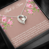 Load image into Gallery viewer, To My Aunt Gifts, Special Bond, Forever Love Heart Necklace For Women, Aunt Birthday Present From Niece
