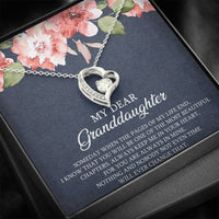 Load image into Gallery viewer, To My Granddaughter Gifts, Someday When The Pages Of My Life End, Forever Love Heart Necklace For Women, Birthday Present Idea From Grandma Grandpa
