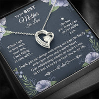 Load image into Gallery viewer, To My Mother-in-law Gifts, I Feel So Lucky, Forever Love Heart Necklace For Women, Birthday Mothers Day Present From Daughter-in-law Son-in-law

