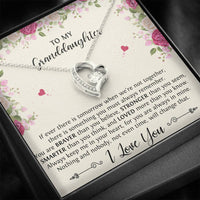 Load image into Gallery viewer, To My Granddaughter Gifts, If Tomorrow We’re Not Together, Forever Love Heart Necklace For Women, Birthday Present Idea From Grandma Grandpa
