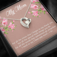 Load image into Gallery viewer, To My Mom Gifts, I Need To Say I Love You, Forever Love Heart Necklace For Women, Birthday Mothers Day Present From Son Daughter
