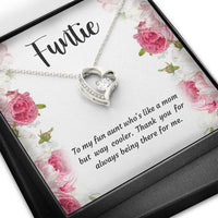 Load image into Gallery viewer, To My Aunt Gifts, Funtie, Forever Love Heart Necklace For Women, Aunt Birthday Present From Niece Nephew
