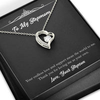 Load image into Gallery viewer, To My Stepmom Gifts, Your Endless Love And Support, Forever Love Heart Necklace For Women, Birthday Mothers Day Present From Stepson
