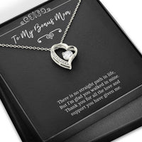 Load image into Gallery viewer, To My Bonus Mom Gifts, There Is No Straight Path In Life, Forever Love Heart Necklace For Women, Wedding Day Thank You Ideas From Bride
