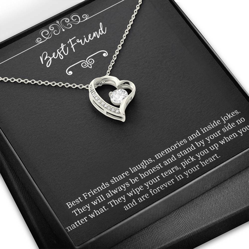 To My Friend Gifts, Forever In Your Heart, Forever Love Heart Necklace For Women, Birthday Present Idea From Bestie