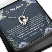 Load image into Gallery viewer, To My Sister Gifts, Having You In My Life Is A Blessing, Forever Love Heart Necklace For Women, Birthday Present Idea From Sister
