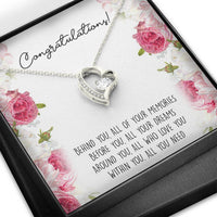 Load image into Gallery viewer, Graduation Gifts, Within You, Forever Love Heart Necklace For Women, College Preschool High School Graduation Present
