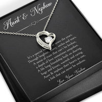 Load image into Gallery viewer, To My Aunt Gifts, Special Bond, Forever Love Heart Necklace For Women, Birthday Present Idea From Nephew
