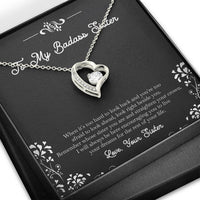 Load image into Gallery viewer, To My Badass Sister Gifts, I Will Always Be Here , Forever Love Heart Necklace For Women, Birthday Present Idea From Sister
