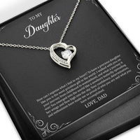 Load image into Gallery viewer, To My Daughter  Gifts, Most Priceless Gift, Forever Love Heart Necklace For Women, Birthday Present Idea From Dad
