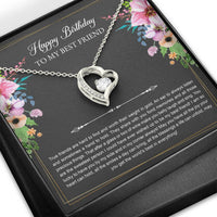 Load image into Gallery viewer, Birthday Gifts For Women, Lucky To Have You, Forever Love Heart Necklace, Happy Birthday Message Card Jewelry For Best Friend
