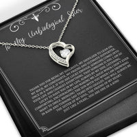 Load image into Gallery viewer, To My Unbiological Sister Gifts, My Soulmate, Forever Love Heart Necklace For Women, Birthday Present Idea From Sister-in-law
