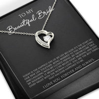 Load image into Gallery viewer, To My Bride Gifts, Today Is The Happiest Day of My Life, Forever Love Heart Necklace For Women, Wedding Day Thank You Ideas From Groom

