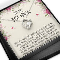 Load image into Gallery viewer, To My Best Friend Gifts, I Am So Blessed, Forever Love Heart Necklace For Women, Birthday Present Idea From Bestie
