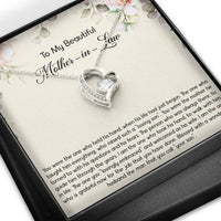 Load image into Gallery viewer, To My Mother-in-Law Gifts, The One Who Held His Hand, Forever Love Heart Necklace For Women, Birthday Mothers Day Present From Daughter-in-law
