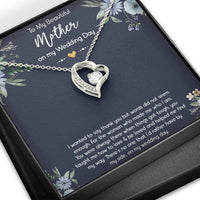 Load image into Gallery viewer, To My Mom of the Bride Gifts, I Wanted To Say Thank You, Forever Love Heart Necklace For Women, Wedding Day Thank You Ideas From Bride
