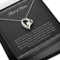 Load image into Gallery viewer, To My Maid Of Honor Gifts, Best Memory, Forever Love Heart Necklace For Women, Wedding Day Thank You Ideas From Bride
