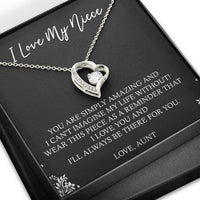 Load image into Gallery viewer, To My Niece  Gifts, You Are Simply Amazing, Forever Love Heart Necklace For Women, Birthday Present Idea From Aunt
