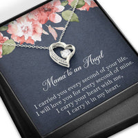 Load image into Gallery viewer, Loss of Baby Gifts, Mama to an Angel, Sympathy Forever Love Heart Necklace For Loss of Baby, Memorial Sorry For Your Loss Present
