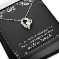 Load image into Gallery viewer, Retirement Gifts, Chance Made Us Colleagues, Happy Retirement Forever Love Heart Necklace For Women, Retirement Party Favor From Coworkers
